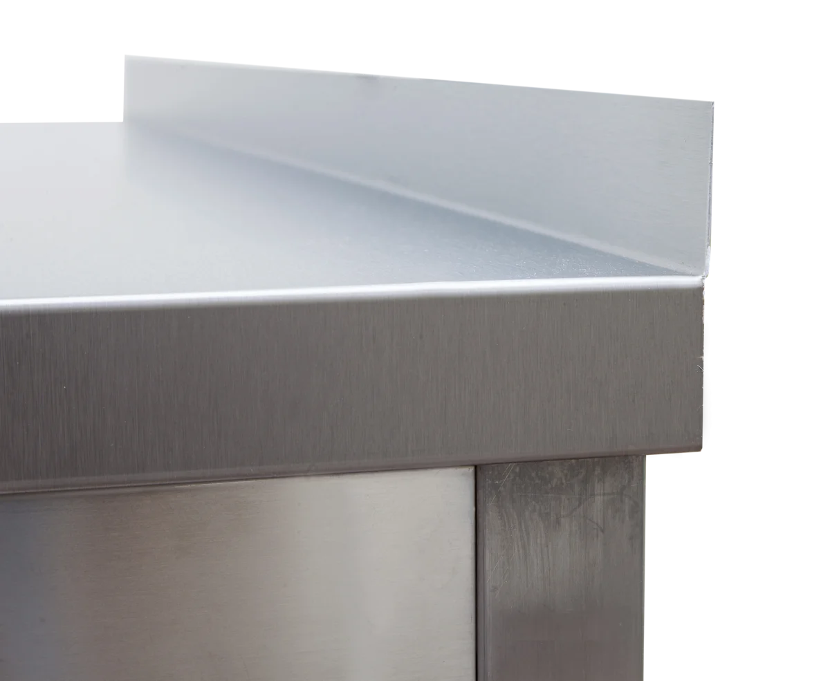 Table de travail professionnelle en inox 1800 x 700 mm - avec tablette inférieure et dosseret