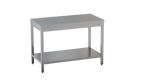Table de travail en inox Eco 18x7 avec tablette inférieure