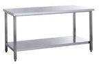 Table de travail en inox Eco 20x7 avec tablette inférieure