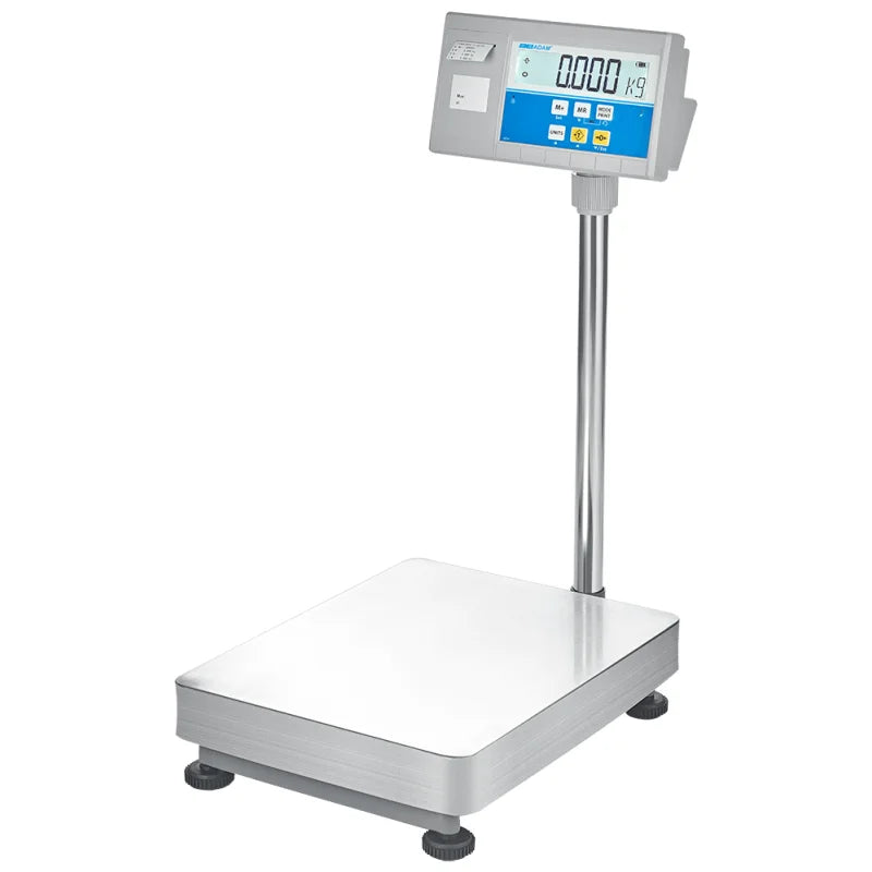 AE Adam Balance au sol avec afficheur sur mât et imprimante intégrée pour étiquettes ou codes-barres 75 kg / lisibilité 5 g