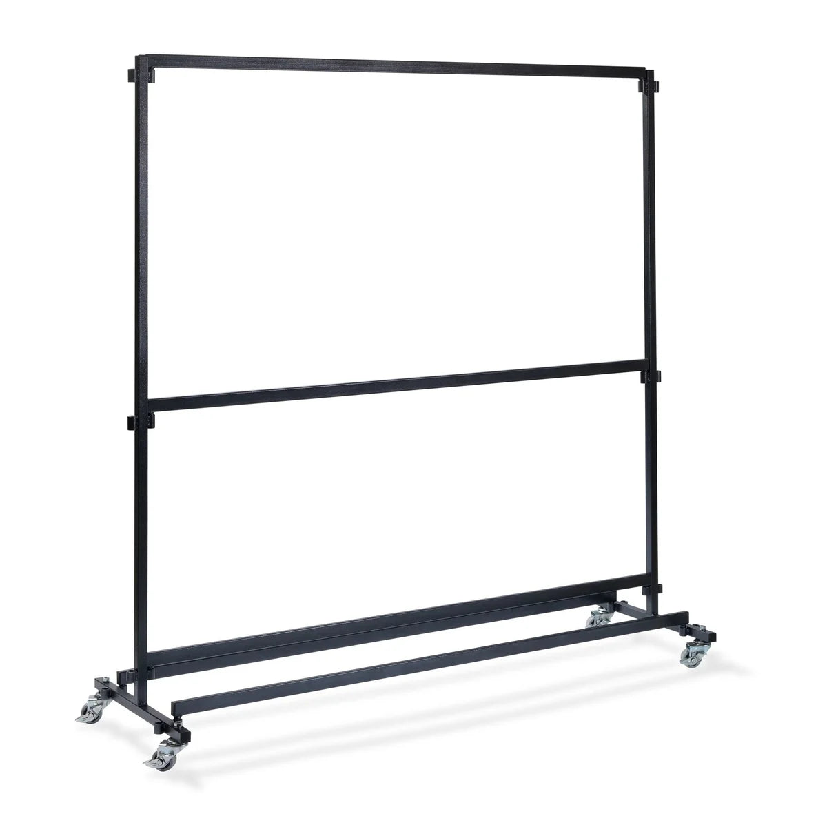 Feros Porte-manteaux grand sans crochets, en acier noir, sur roulettes, extensible