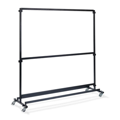 
Feros Porte-manteaux grand sans crochets, en acier noir, sur roulettes, extensible