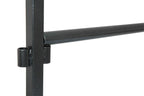 Feros Porte-manteaux grand sans crochets, en acier noir, sur roulettes, extensible