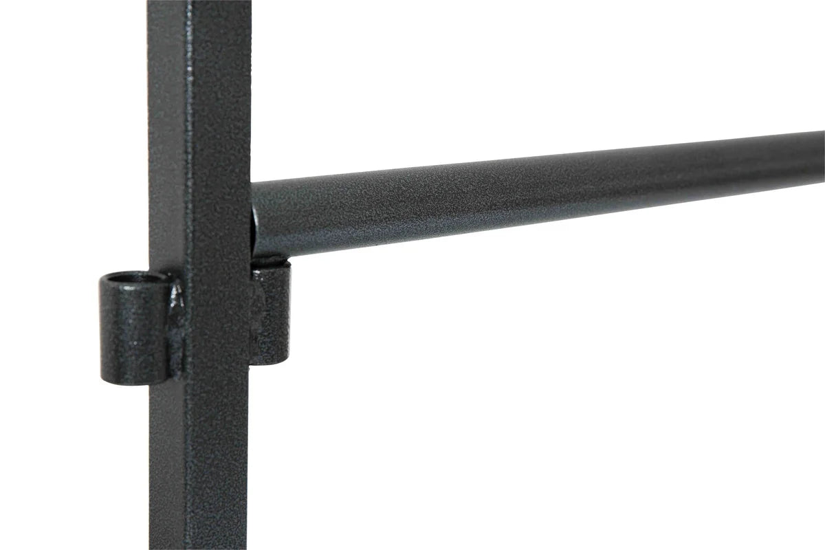 Feros Porte-manteaux grand sans crochets, en acier noir, sur roulettes, extensible