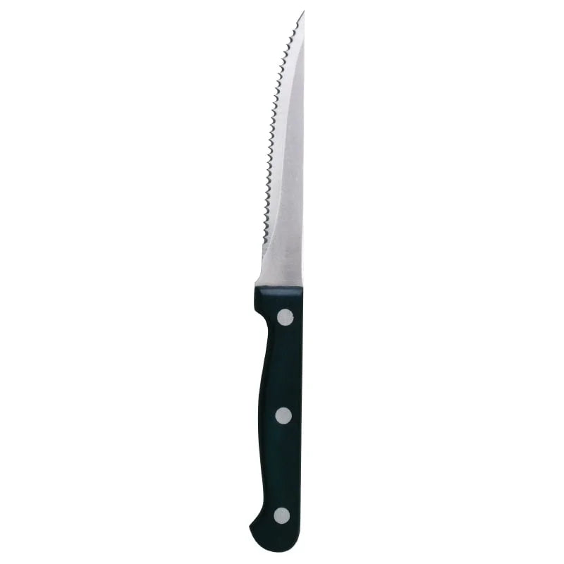 Couteaux à steak Olympia manche noir 215 mm - 12 pcs