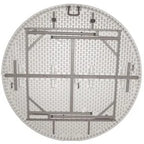 Table pliante Bolero Ø1530 mm, blanc