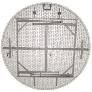 Table pliante Bolero Ø1530 mm, blanc