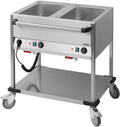 Chariot bain-marie pour 2 x GN 1/1