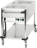 Chariot bain-marie pour 2 x GN 1/1