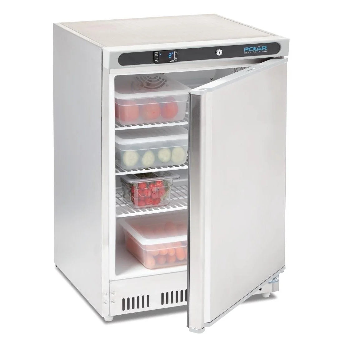 Réfrigérateur en inox Polar 150L