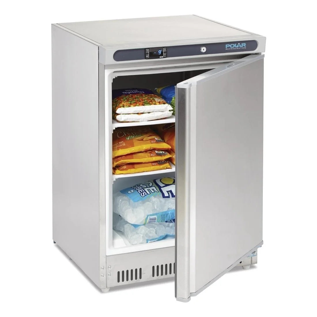 Armoire de congélation en acier inoxydable Polar 140L