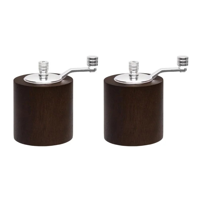 Set de moulins à sel et à poivre Olympia bois foncé 80 mm