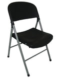 Chaises pliantes Bolero, noires, lot de 2