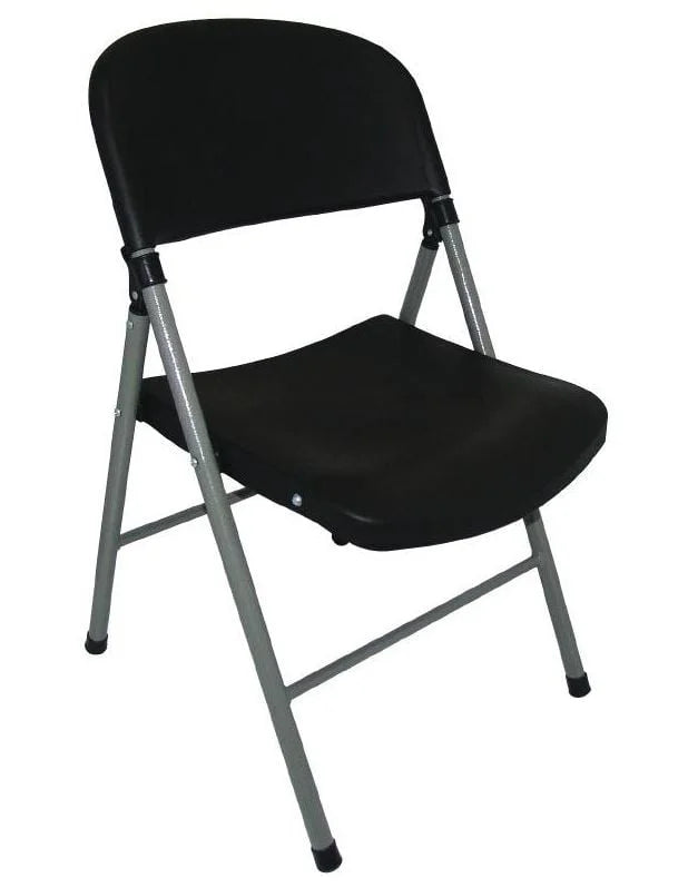 Chaises pliantes Bolero, noires, lot de 2