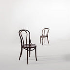 Chaises de bistrot en bois courbé Fameg finition noyer, lot de 2
