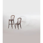 Chaises de bistrot en bois courbé Fameg finition noyer, lot de 2