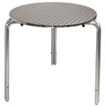 Table bistrot Bolero Ø700 mm inox, 3 pieds