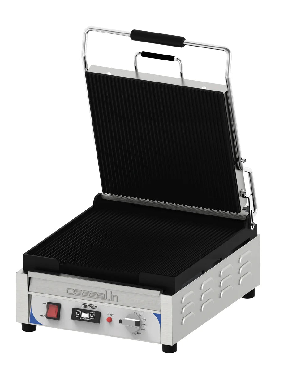 Grill à panini XL Premium Rainurée - Rainurée avec minuteur