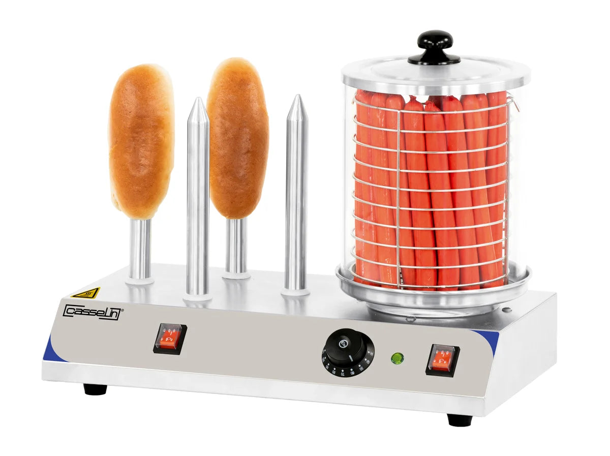 Appareil à hot-dog Casselin avec 4 tiges à toasts