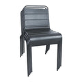 Chaises de bistrot Bolero en acier gris - 4 pcs