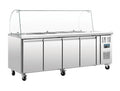 Saladette Polar 4 portes avec capot en verre