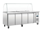 Saladette Polar 4 portes avec capot en verre