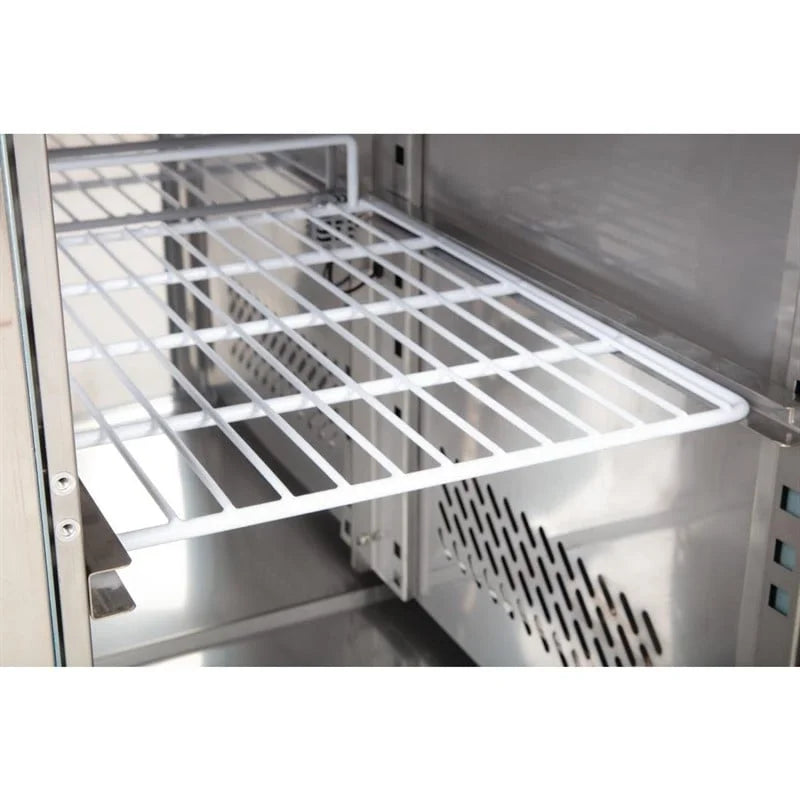 Saladette Polar 4 portes avec capot en verre