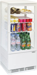 Mini vitrine réfrigérée positive 78 L Blanc