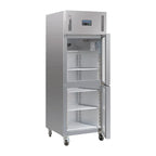 Armoire de congélation Polar Série G en acier inoxydable avec 2 portes 600L