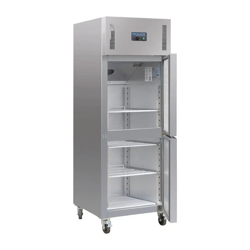 Armoire de congélation Polar Série G en acier inoxydable avec 2 portes 600L