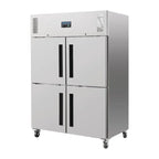 Armoire de congélation Polar Série G en acier inoxydable avec portes divisées 1200L