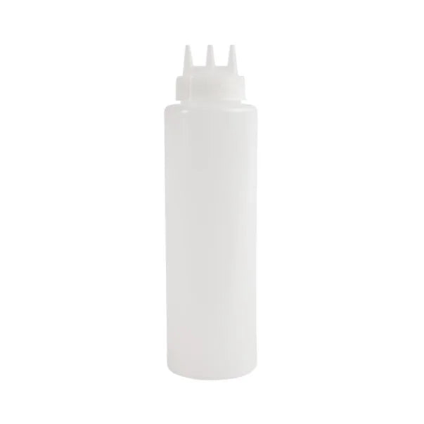 Bouteille souple transparente Vogue avec 3 douilles de décoration 1 L