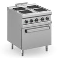 Cuisinière électrique Série 700 - 70/70 avec four électrique - 4 plaques carrées - 15,7 kW