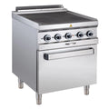 Cuisinière électrique Série 700 - 70/70 avec four électrique, chaleur tournante - 4 plaques de cuisson carrées, encastrées - 12,6 kW