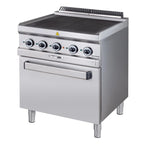 Cuisinière électrique Série 700 - 70/70 avec four électrique, chaleur tournante - 4 plaques de cuisson carrées, encastrées - 12,6 kW