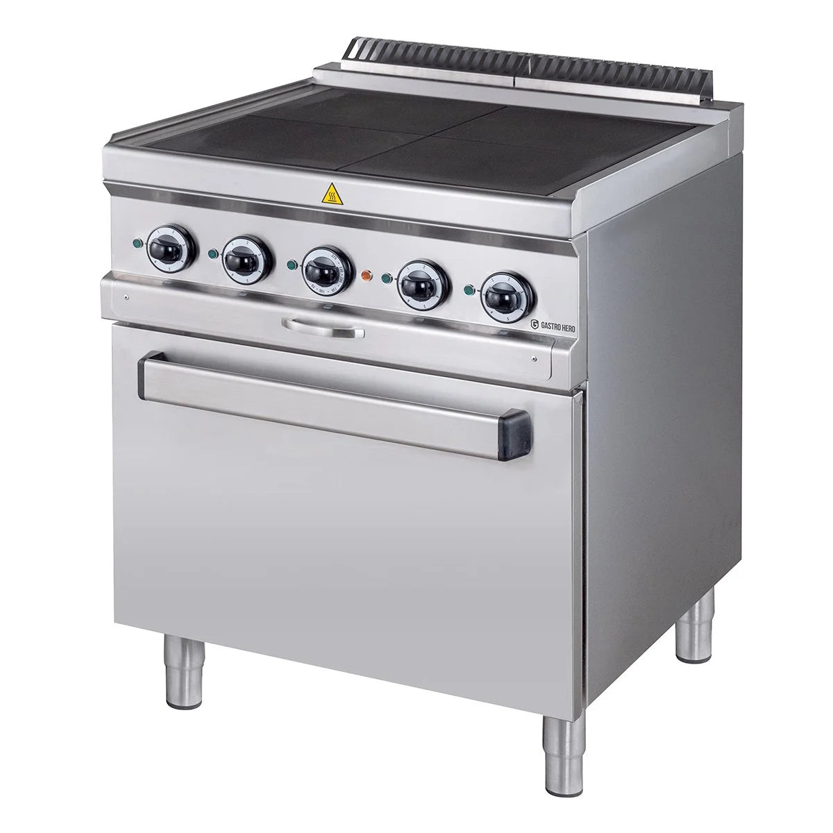 Cuisinière électrique Série 700 - 70/70 avec four électrique, chaleur tournante - 4 plaques de cuisson carrées, encastrées - 12,6 kW