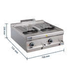 Friteuse électrique Série 700 - 70/70 - 12+12 litres - Appareil de table