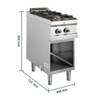 Cuisinière à gaz Série 700 - 40/70 - 2 feux - 14 kW