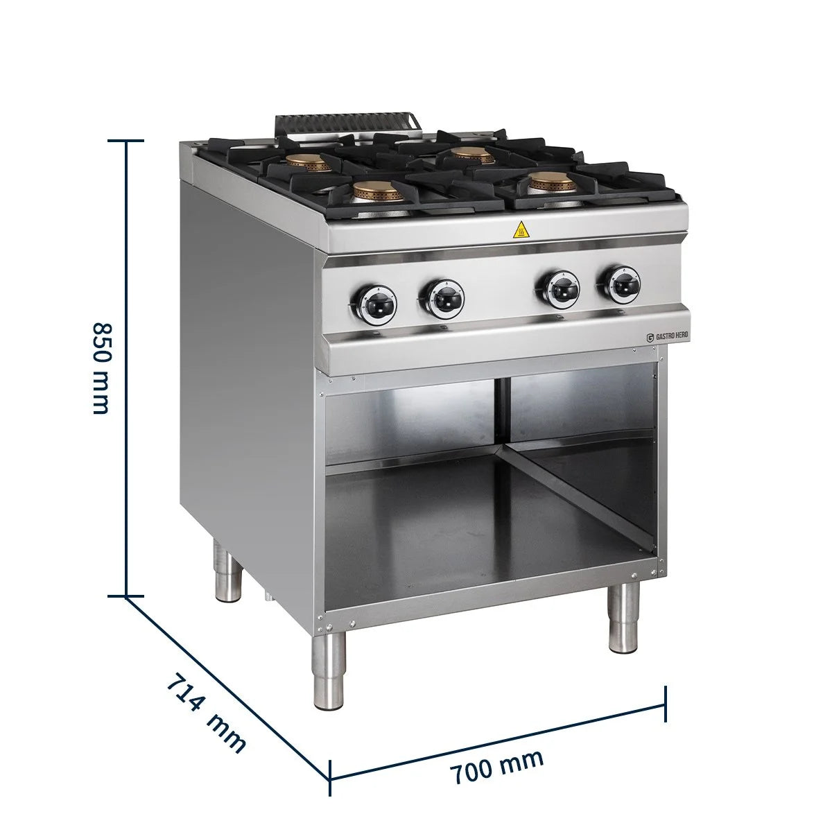 Cuisinière à gaz Série 700 - 70/70 - 4 feux - 28 kW