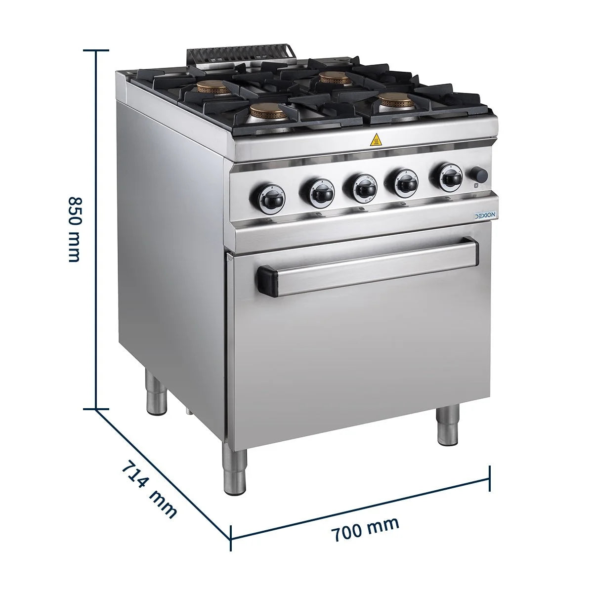 Cuisinière à gaz Série 700 - 70/70 avec four à gaz - 4 feux - 34 kW
