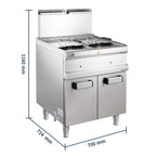 Friteuse à gaz Série 700 - 70/70 - 14+14 Litres