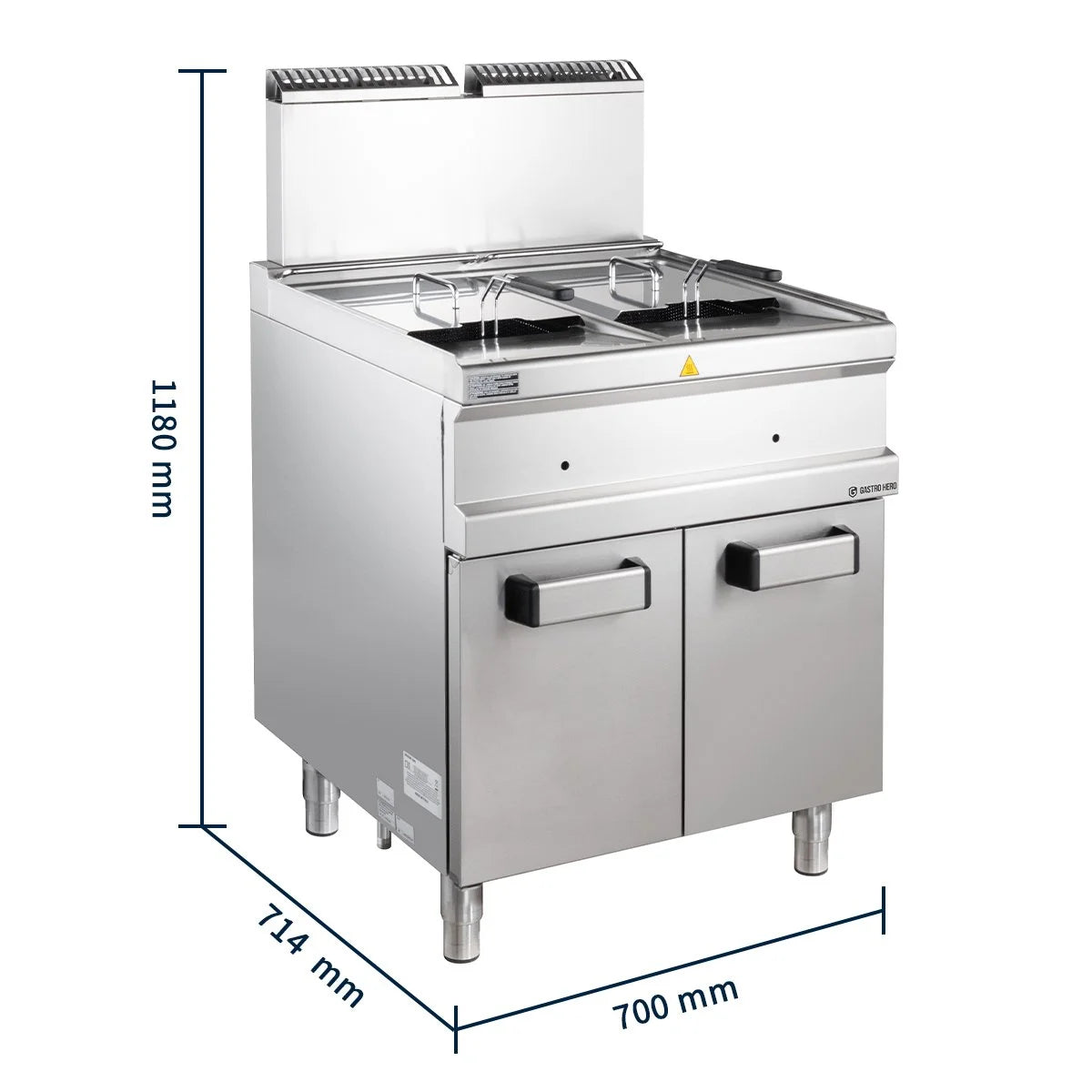 Friteuse à gaz Série 700 - 70/70 - 14+14 Litres