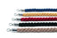 Cordon de guidage, 32mm - raccords chromés - bleu - 150cm