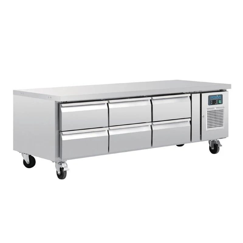 Table réfrigérée GN Polar Série U avec 6 tiroirs 317L