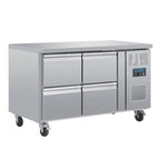 Table réfrigérée GN Polar Série U avec 4 tiroirs 314L