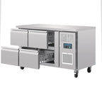 Table réfrigérée GN Polar Série U avec 4 tiroirs 314L