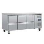 Table réfrigérée GN Polar Série U avec 6 tiroirs 465L