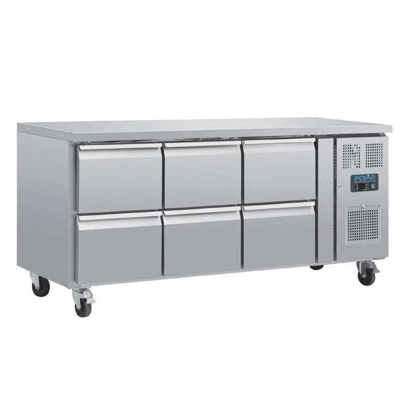 Table réfrigérée GN Polar Série U avec 6 tiroirs 465L