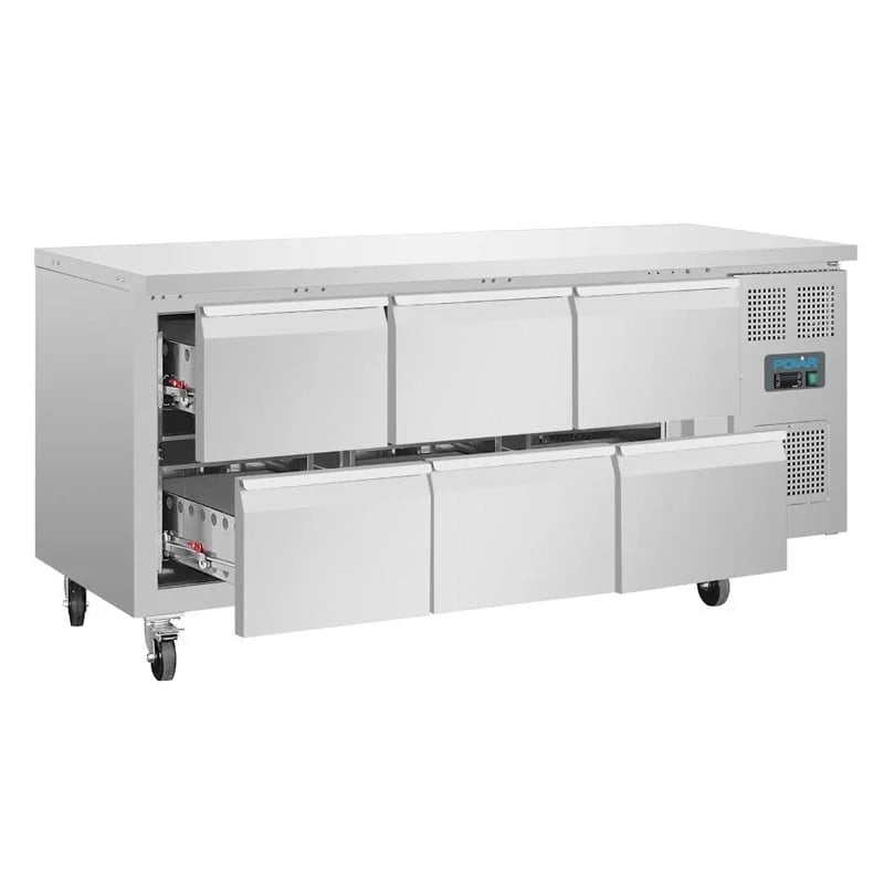 Table réfrigérée GN Polar Série U avec 6 tiroirs 465L