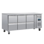 Table réfrigérée GN Polar Série U avec 6 tiroirs 465L